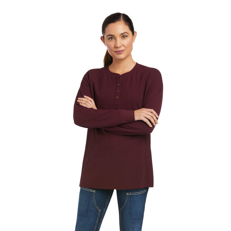 Ariat Hemden Damen - Rebar Thermal DunkelRot ( LKHXQ-6928 )
